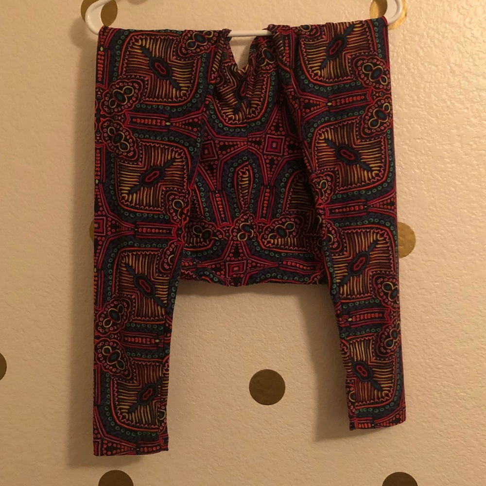 LULAROE leggings one size rainbow colors